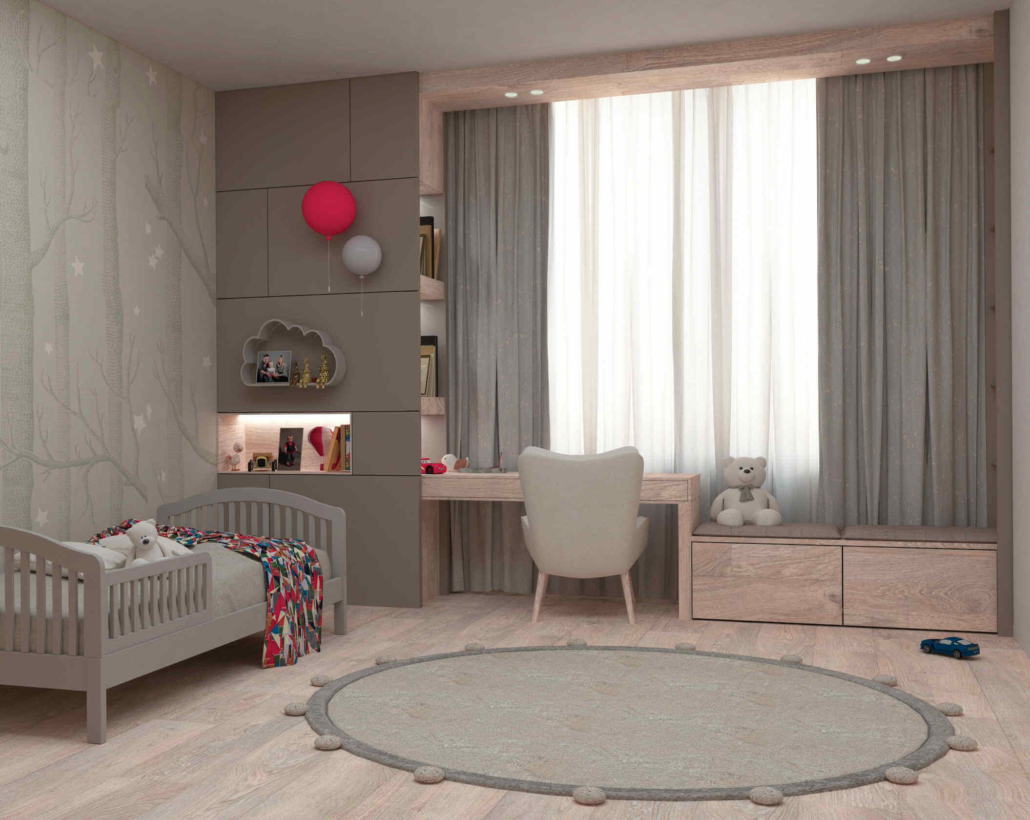 חדר ילדים מעוצב יולי אליוחין